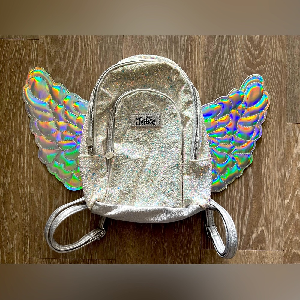 Glitter Winged Mini Backpack